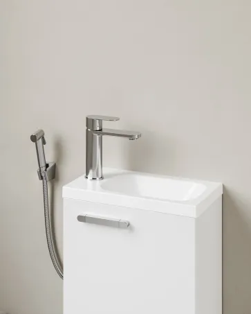 Chrome II SD 40 mosdó alatti szekrénytest fehér, króm fogantyúval 152 mm (A termék az ajtót nem tertalmazza.)