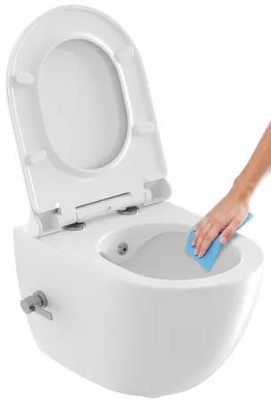 WC Uni Chrome RimOff és bidé fúvókával, fehér