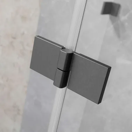 Essenza Pro Brushed GunMetal KDJ szögletes szálcsiszolt fegyvermetál zuhanykabin 90x80 átlátszó balos