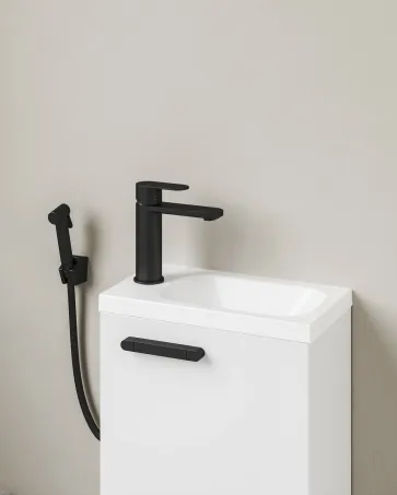 Chrome II SD 40 mosdó alatti szekrénytest fehér, fekete fogantyúval 152 mm (A termék az ajtót nem tertalmazza.)