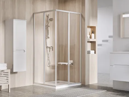 Supernova SRV2+SRV2 80x80 195 S zuhanykabin szatén+transparent