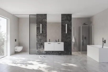 WC Uni Chrome RimOff és bidé fúvókával, fehér