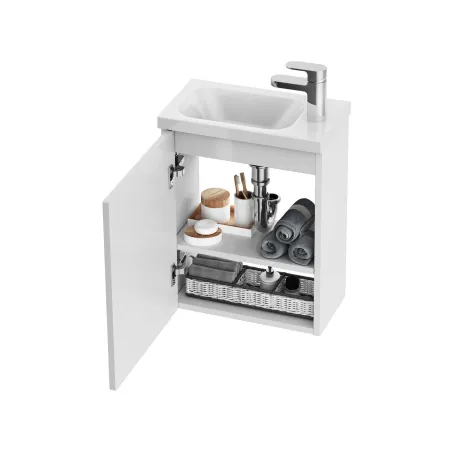 Chrome II SD 40 mosdó alatti szekrénytest fehér, fehér fogantyúval 152 mm (A termék az ajtót nem tertalmazza.)