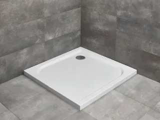 Delos C szögletes lapos zuhanytálca 100x100 fehér ajándék szifonnal