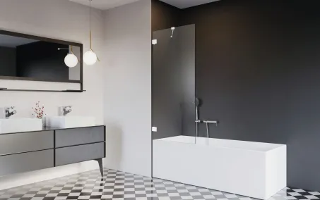 Essenza Pro White PNJ II fehér kádparaván 70 átlátszó