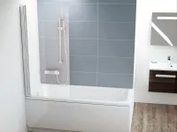 CVS1-80 bal kádparaván krómhatású + transparent