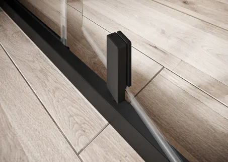 Nexty NDOP1-80 zuhanyajtó fekete+transparent