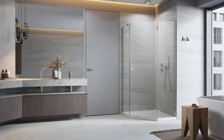 Essenza 8 PTJ szögletes zuhanykabin 90x90 átlátszó balos