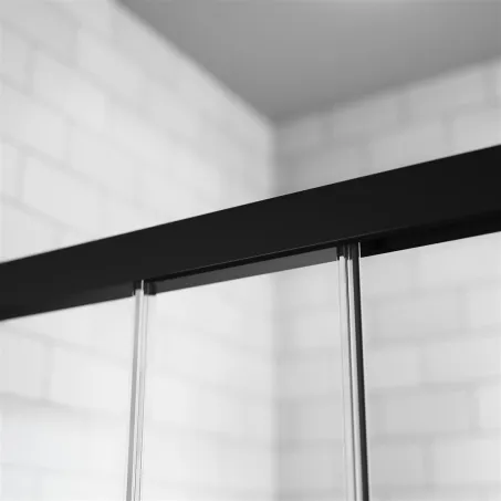 Idea 8 QL Black KDD szögletes fekete zuhanykabin 90x90 átlátszó