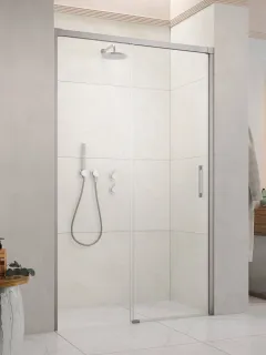 Idea Brushed Nickel DWJ szálcsiszolt króm zuhanyajtó 140 átlátszó jobbos