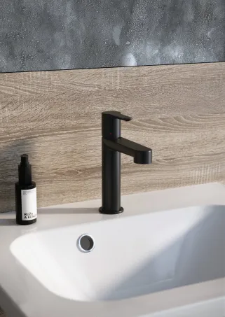 Puri álló mosdócsaptelep leeresztő nélkül 190 mm, PU 014.21BL, fekete