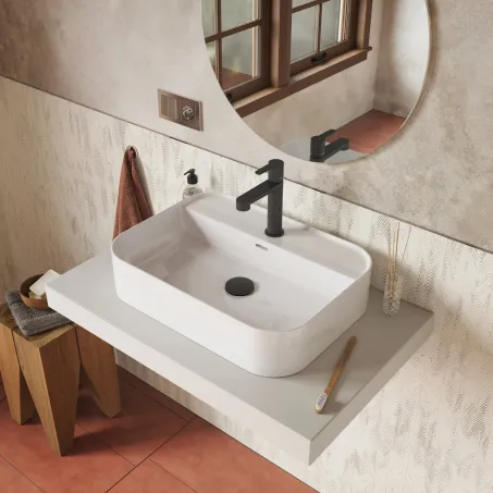 Puri álló mosdócsaptelep leeresztő nélkül 190 mm, PU 014.21BL, fekete