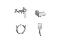 Flat fali zuhanycsaptelep szettel, króm FL 032.00CR+S