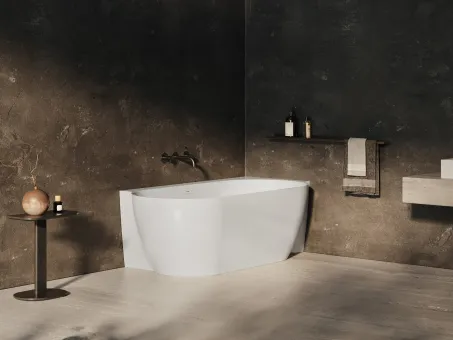 Freedom Corner II Tec 175x86 jobb, akrilkád, fehér, fehér/fekete/króm lefolyó