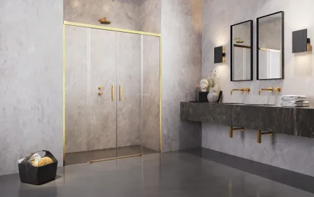 Idea Gold DWD arany zuhanyajtó 200 átlátszó