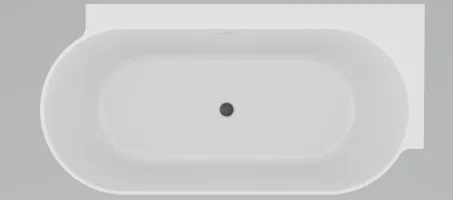 Freedom Corner II Tec 175x86 jobb, akrilkád, fehér, fehér/fekete/króm lefolyó