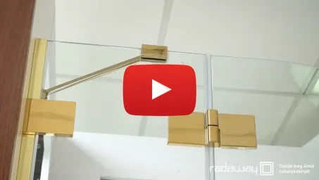 Essenza Pro Gold KDJ szögletes arany zuhanykabin 120x80 átlátszó balos