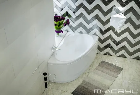 Liza aszimmetrikus akril kád 150x95 jobbos