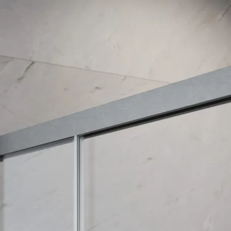 Idea Brushed Nickel DWD szálcsiszolt króm zuhanyajtó 200 átlátszó