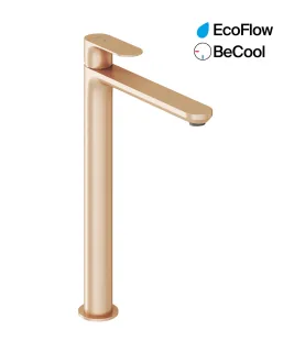 Eleganta álló mosdócsaptelep BeCool 335 mm leeresztő nélkül EL 015.61RGB, Rose Gold Brushed
