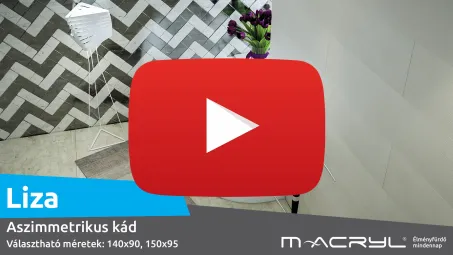 Liza aszimmetrikus akril kád 150x95 jobbos