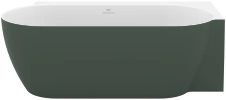 Freedom Corner II Tec 175x86 jobb, akrilkád, Grey Green/fehér, fehér/fekete/króm lefolyó