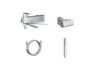 Chrome fali kádcsaptelep szettel, króm CR II 022.00CR CRS+S