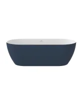Freedom O Tec 170x77 akrilkád, Deepsea Blue/fehér szabadonálló, fehér/fekete/króm lefolyó