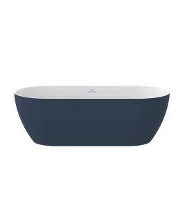 Freedom O Tec 170x77 akrilkád, Deepsea Blue/fehér szabadonálló, fehér/fekete/króm lefolyó