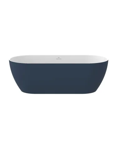 Freedom O Tec 170x77 akrilkád, Deepsea Blue/fehér szabadonálló, fehér/fekete/króm lefolyó