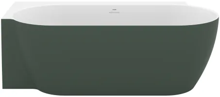 Freedom Corner II Tec 175x86 bal, akrilkád, Grey Green/fehér, fehér/fekete/króm lefolyó