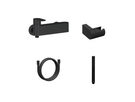 Chrome fali zuhanycsaptelep szettel, matt fekete CR II 032.20BL+S