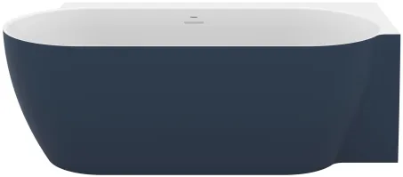 Freedom Corner II Tec 175x86 jobb, akrilkád, Deepsea Blue/fehér, fehér/fekete/króm lefolyó