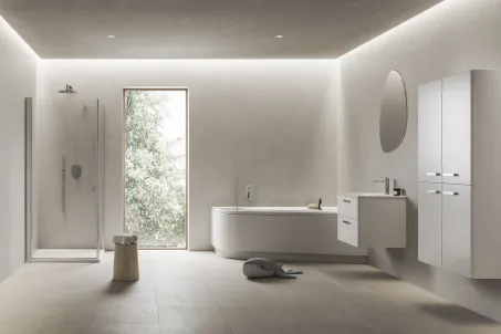 Chrome II SB 39 magasszekrény jobb, fehér, króm fogantyúval 152 mm