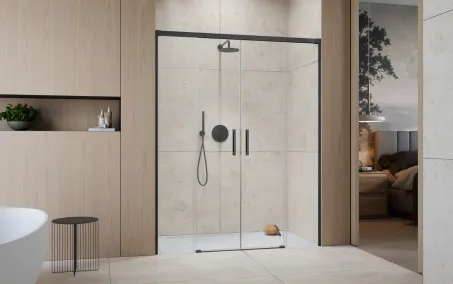 Idea Brushed GunMetal DWD szálcsiszolt fegyvermetál zuhanyajtó 150 átlátszó