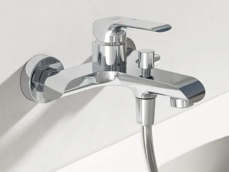 Flat fali kádcsaptelep szettel, króm FL 022.00CR+S