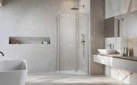 Essenza 8 Brushed Nickel PTJ szögletes szálcsiszolt króm zuhanykabin 80x100 átlátszó balos