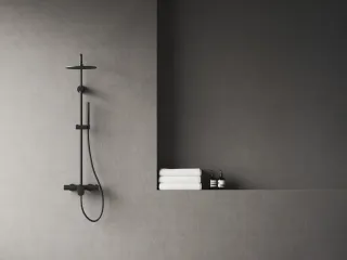 Spring állítható, nem termosztátos zuhanyoszlop, zuhanyszettel, matt fekete SG 098.20BLM