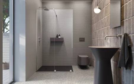 Furo Walk-in zuhanyfal 90 átlátszó jobbos