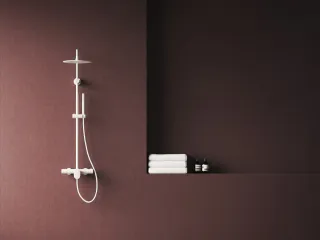 Spring állítható, nem termosztátos zuhanyoszlop, zuhanyszettel, matt fehér SG 098.10WHM