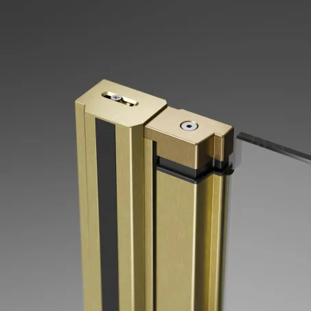 Nes Brushed Gold DWS B szálcsiszolt arany zuhanyajtó 110 átlátszó balos (ajtó 65 cm, fixfal 45 cm)
