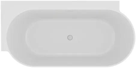 Freedom Corner II Tec 175x86 bal, akrilkád, Smoke Grey/fehér, fehér/fekete/króm lefolyó