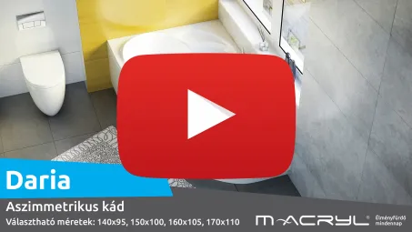 Daria aszimmetrikus akril kád 170x110 balos