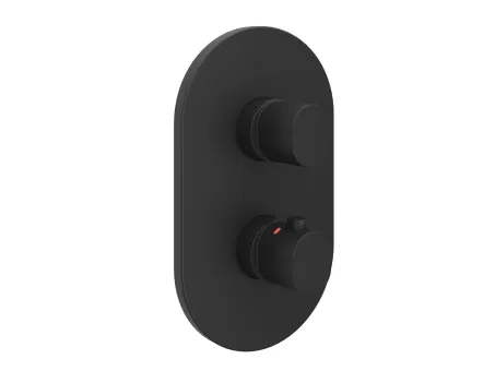 Chrome II termosztátos 3-utas csaptelep, alaptest nélkül CR II 067.20BL.O3.RB071, fekete