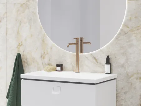 Espirit álló mosdócsaptelep BeCool 250 mm leeresztő nélkül ES 014.61RGB, Rose Gold Brushed
