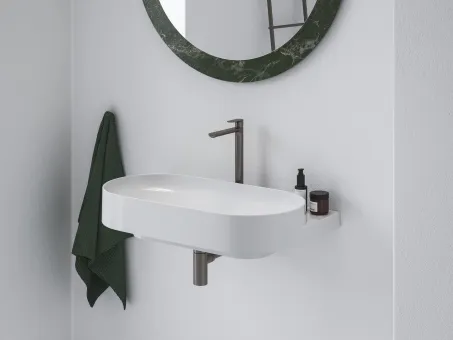 Eleganta álló mosdócsaptelep 335 mm leeresztő nélkül EL 015.20GB, Graphite Brushed