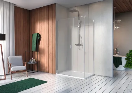 Nes KDS I szögletes zuhanykabin 100x90 átlátszó balos