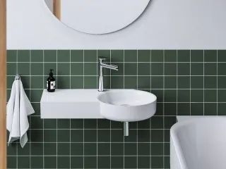 ARC 83/43 mosdó bal fehér, túlfolyó nélkül, csaptelep furattal