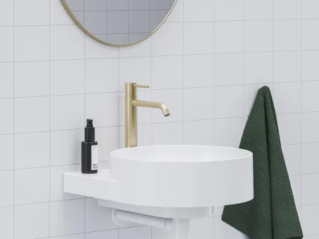 Espirit álló mosdócsaptelep BeCool 250 mm leeresztő nélkül ES 014.61GLB, Gold Brushed