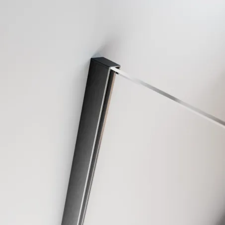 Furo Brushed GunMetal KDJ szögletes szálcsiszolt fegyvermetál zuhanykabin 110x100 átlátszó balos